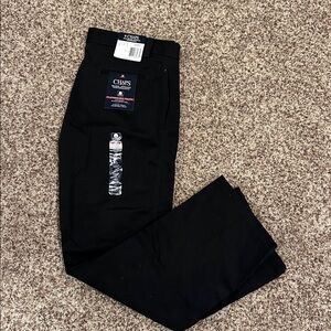 NWT Chaps Boys School Approved Performance Black Pants